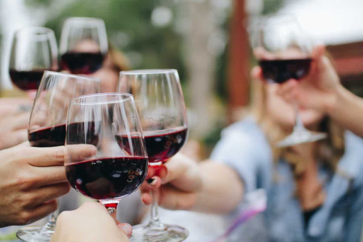 people drinking syrah wine